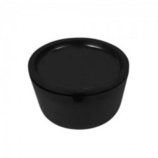 Black Melamine Pot and Lid 160x85mm 1200ml